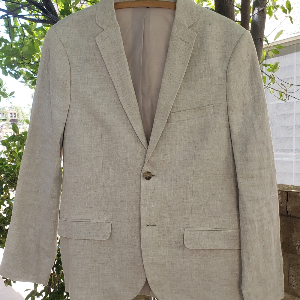 NWT Men's Linen Blazer in Natural